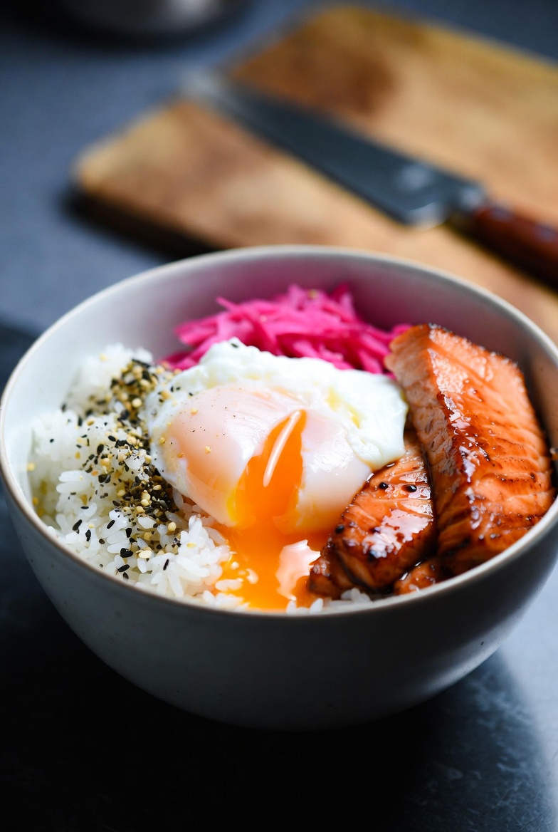 Domburi de Salmão Teriyaki